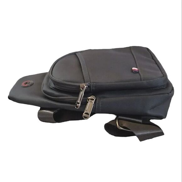 Westend Grey Nylon Unisex Crossbody Sling Bag NWOT - Picture 8 of 12